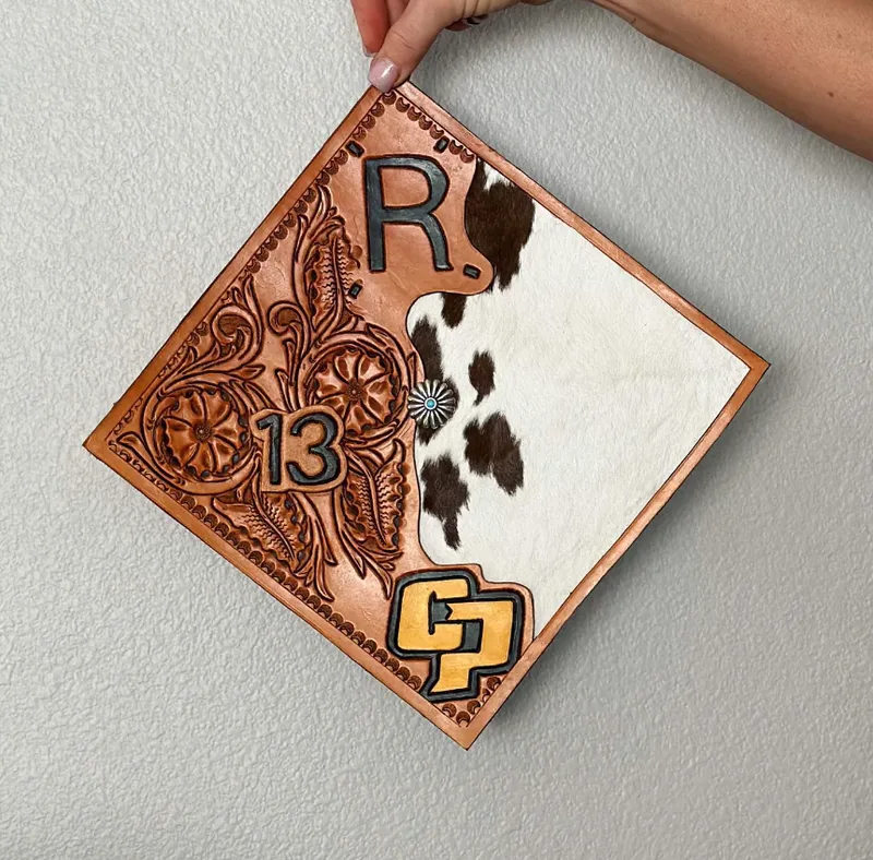 Custom leather coaster