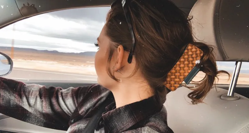 Handmade leather hair clip